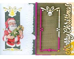 Merry Christmas Text Embossing Stencil Card Making  