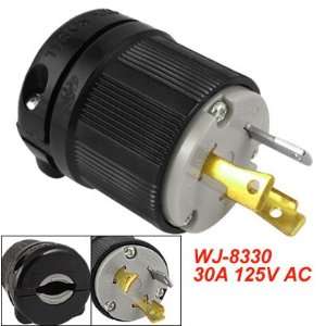   L5 30P 3 Prong 30A 125V AC Locking Male Electrical Plug Electronics