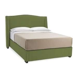   Bed, King, Luxe Velvet, Army, Polished Nickel