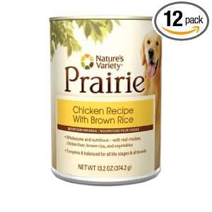 Prairie Chicken Recipe with Brown Rice Canned Dog Food by Natures 