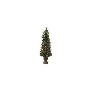   Potted Monticello Artificial Christmas Tree   Warm Cl