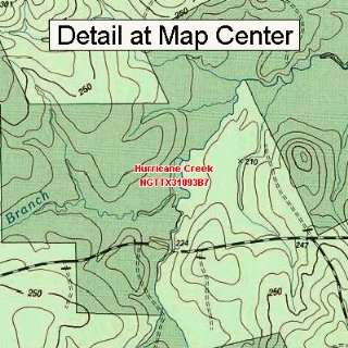 USGS Topographic Quadrangle Map   Hurricane Creek, Texas (Folded 