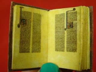 c1265 ILLUMINATED MANUSCRIPT Reprint HOLY BIBLE Handmade RUBRICATED 