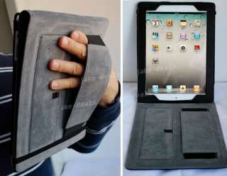 FoldCase Leather Folio Book for iPad 2 BLACK 13964379594  