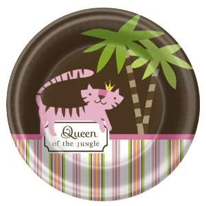  Lets Party By Hallmark Queen of the Jungle Dessert Plates 