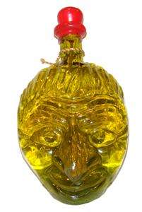 Tequilers Tequila Green Mask Hand Blown Design   VERY RARE  