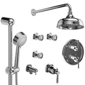  system with hand shower rail 3 body jets and shower head KIT#642ZELC