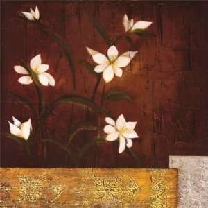 Teo Vineli 27W by 27H  Orchid Melody II CANVAS Edge #3 3/4 image 