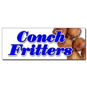  12 CONCH FRITTERS DECAL sticker fried batter dough corn 