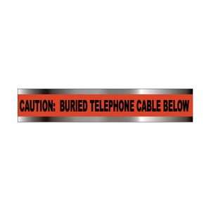   Detectable Underground Tape, Caution Telephone Line Below , 2 X 1000