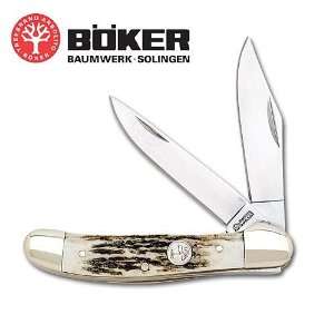    Boker Folding Knife Copperhead Bonsai Stag