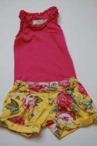 Little Joule Ruffle Tee and Floral Shorts EUC 3  