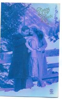 Love Romance old 1920s Art Deco Photo postcard SET of 5  