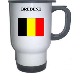  Belgium   BREDENE White Stainless Steel Mug Everything 