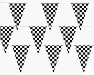 100 Foot CHECKERED FLAG BANNER Race Car Racing Pennant Decorations 