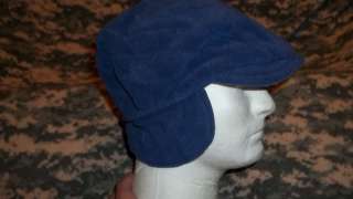 polartec turtle fur HAT golf cap plaid blue US made NEW  
