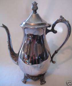 Vtg B Rogers Silver Co 1883 Coffee Teapot Attached Lid  