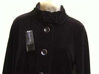 Jones New York Women Velvet Button Blazer Jacket Coat L  