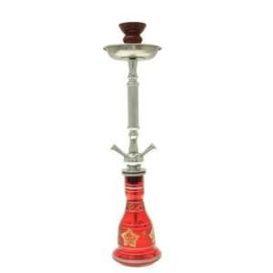    22 Inch Double Hose Red Vase Homemade Hookah 