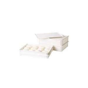 Pizza Dough Box, 26L X 18W X 3D, White, Polycarbonate, Rounded 