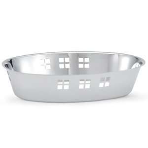  Oval Serving Bowl   Bread Basket   Stainless Steel   10 11 