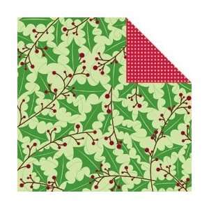  Holly Jolly Double Sided Specialty Paper 12X12 Boughs Of Holly 