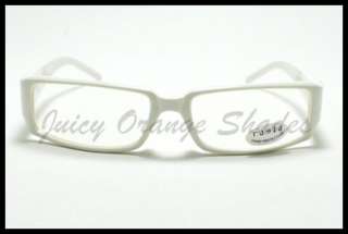 PEACE Design Womens CHIC Clear Lens OPTICAL Frame Eyeglasses WHITE 