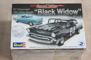 REVELL BLACK WIDOW 1957 CHEVY 150 SEDAN 1/25TH SEALED  