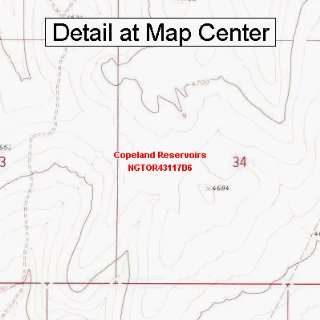 USGS Topographic Quadrangle Map   Copeland Reservoirs, Oregon (Folded 