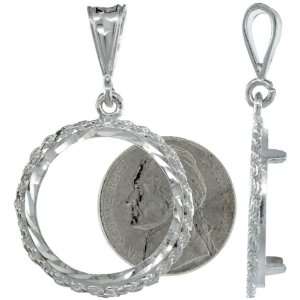   Cents ) Coin Frame Bezel Pendant w/ Rope Edge Design (Coin is NOT