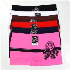 HS Women Seamless Underwear Boyshort Rose Ribbon Design (size ONE SIZE 