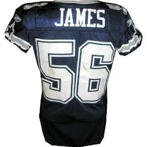  Bradie James #56 Cowboys Game Issued Navy Jersey (Tagged 