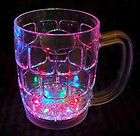  up led flashing beer mug clear plastic barware 380ml party drink cup 