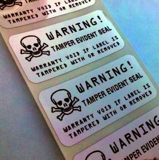 TAMPER EVIDENT SECURITY WARRANTY VOID STICKERS LABELS X 100  
