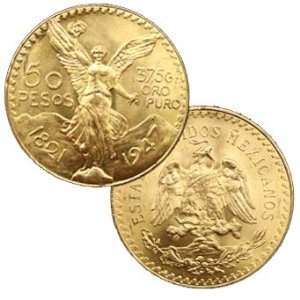   50 Gold Peso Centenarios (1.2057 oz of Pure Gold) 