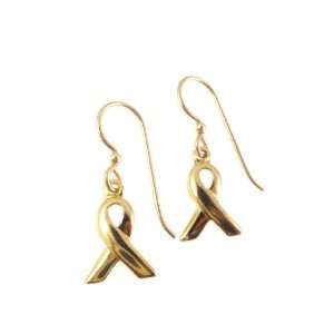  Gold Ribbon Childhood Cancer Awareness Earrings Jewelry