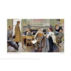 Norman Rockwell   Norman Rockwell VIsits A Ration Board Giclee Canvas 