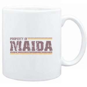  Mug White  Property of Maida   Vintage  Female Names 