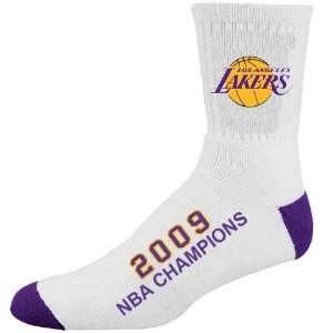  Los Angeles Lakers 2009 NBA Champions Youth White Socks 