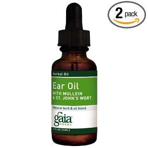 Gaia Herbs Ear Oil With Mullein/St Johnswort 1 Ounce Bottles (Pack of 