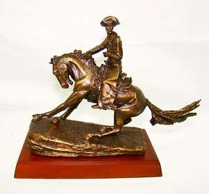 Remingtons The Cowboy Bronze Figurine Franklin Mint  