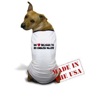  Belongs To An English Major Funny Dog T Shirt by  