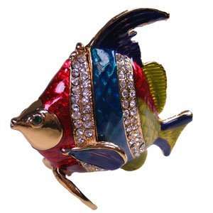  Bejeweled Fish Trinket Box 