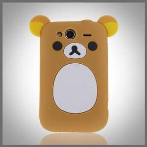   Brown Teddy Bear silicone soft case cover for HTC Wildfire S 2 G13