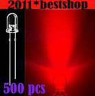 500 pcs 5mm 10000 mcd Round Red Superbright Led lamp + 470 ohm 1/4W 