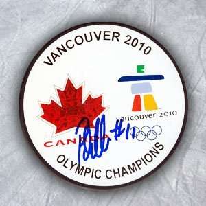  PATRICK MARLEAU Team Canada SIGNED Olympic Gold PUCK 