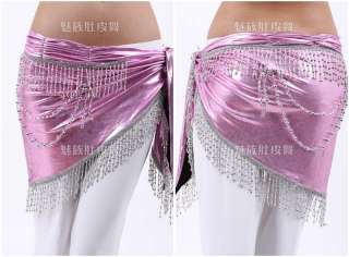 Way to Wear Belly Dance Shinny Hip Scarf/Top 7 Colors  