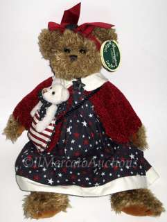   Betsy & Ross Plush Patriotic Mommy Baby Bear 1078 Stars Stripes Brown