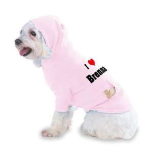  I Love/Heart Brenna Hooded (Hoody) T Shirt with pocket for 