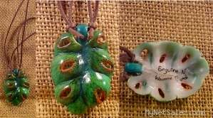 Wounaan Tagua Leaf Jewelry Pendant Panama #25506  